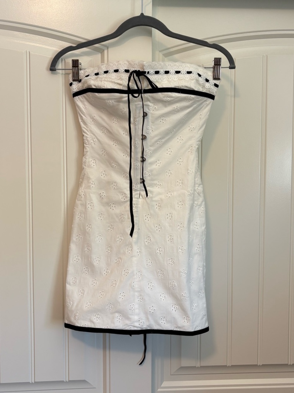With Jéan Sabrin Dress in white corset mini dress size XS - Picture 2 of 9